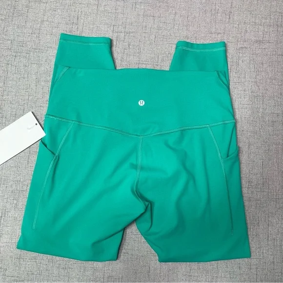 Lululemon Align High Rise Pants Leggings with Pockets Kelly Green 12 14 Nwt - Picture 7 of 9